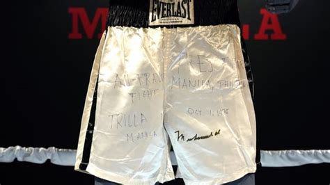 Muhammad Ali's 'Thrilla in Manila' shorts up for auction.